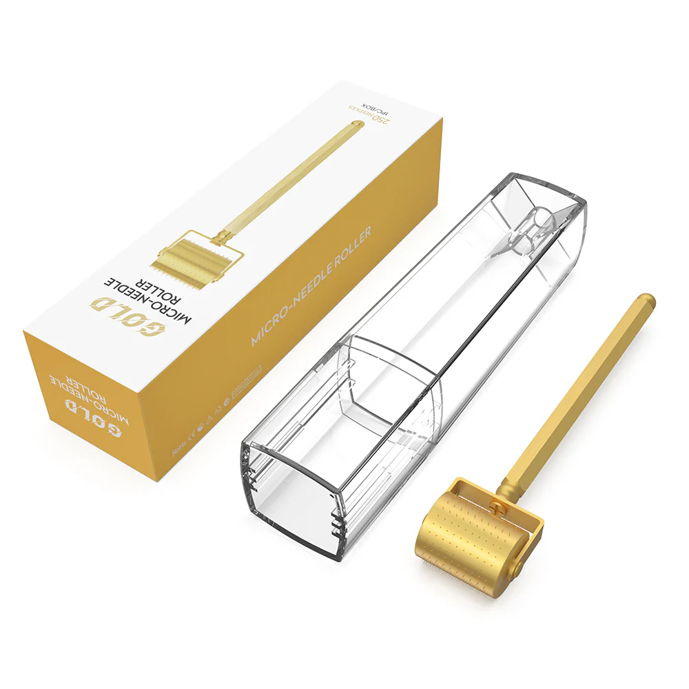 24K Gold Plated Lux Derma Roller (250 Pins) - Image 3