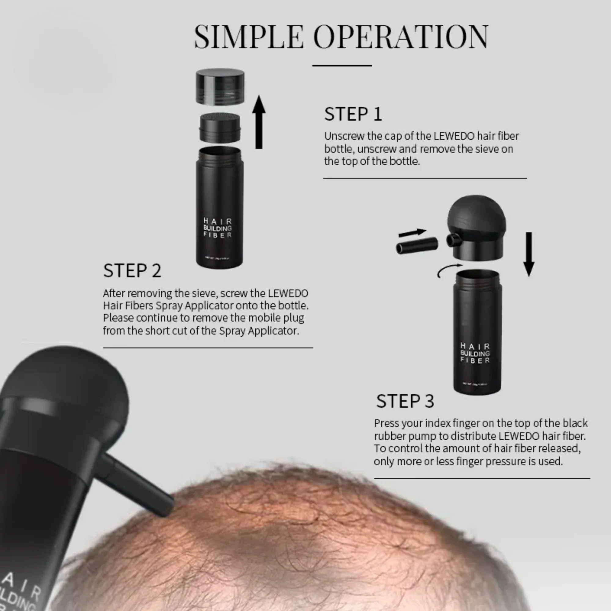 Hair Fibers Spray Applicator Pump - Image 4