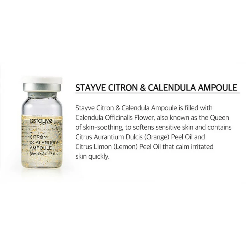 Stavye Citron & Calendula Ampoule (8ml x 10 vials) - Image 9